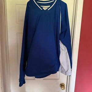 Champion Blue Pullover Windbreaker with White Panels